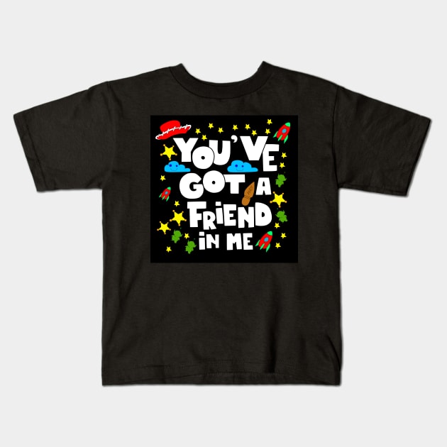 friendship is love Kids T-Shirt by jorge_lebeau